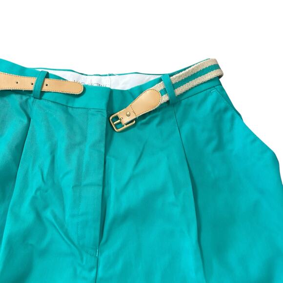 M.I.Collectibles Vintage Women's Hi Rise belted pleated shorts size 14 - Picture 2 of 5